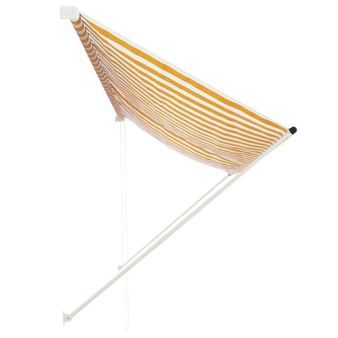 Retractable Awning Yellow and White XXL