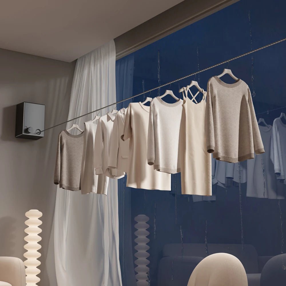 Retractable Clothesline Stainless Steel Pull-Out Drying Rack