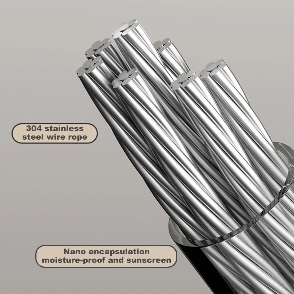 Retractable Clothesline Stainless Steel Pull-Out Drying Rack