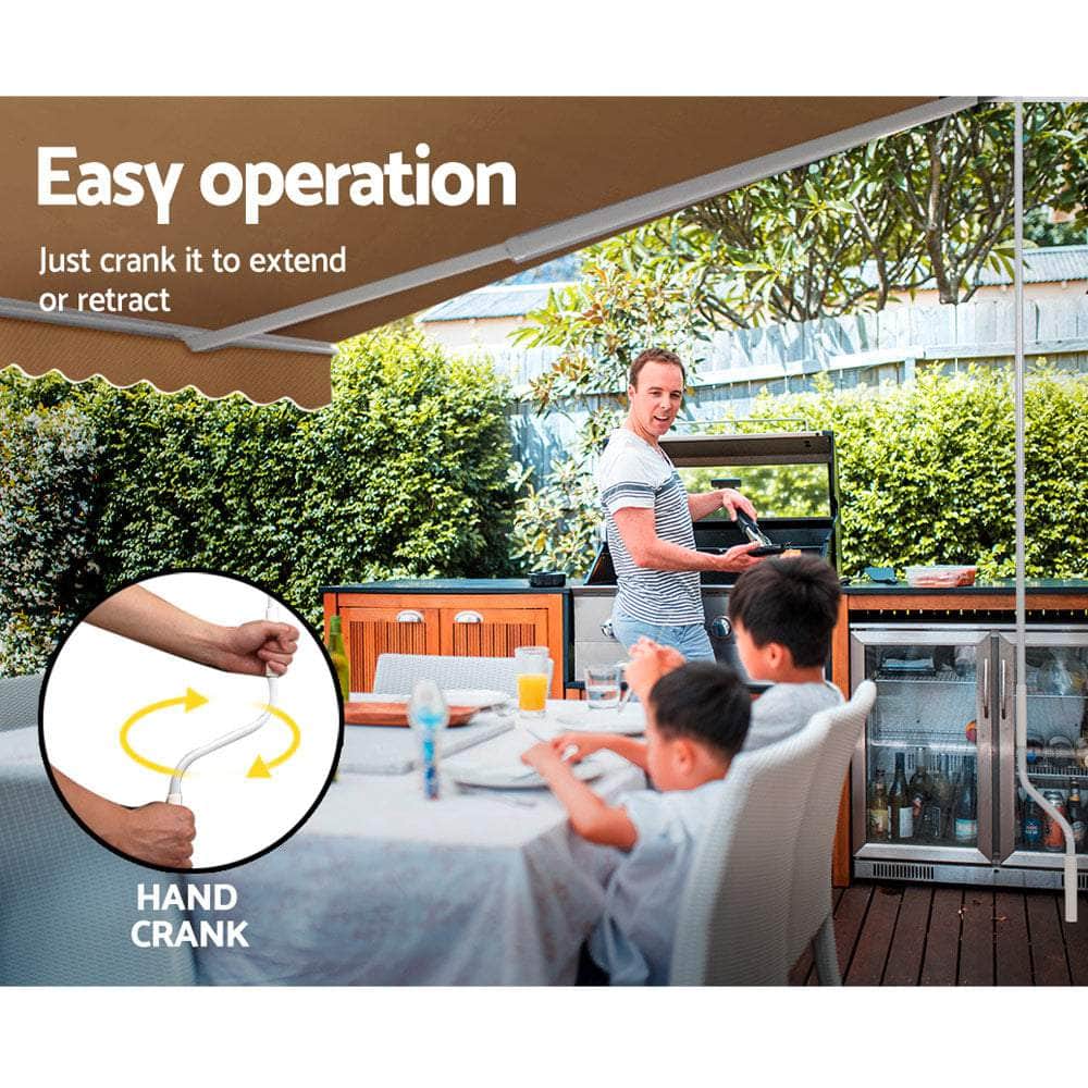 Retractable Folding Arm Awning Manual Sunshade