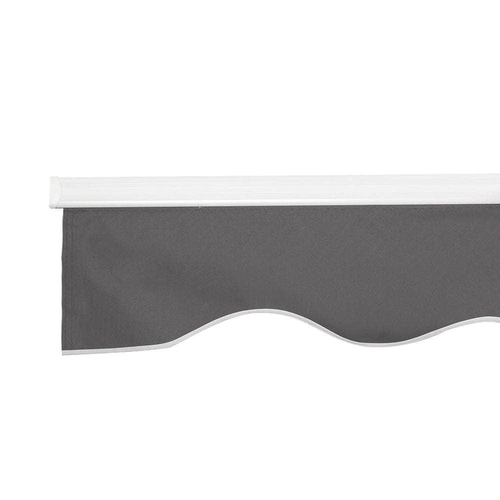 Retractable Folding Arm Awning Manual Sunshade 4.5Mx2.5M Grey