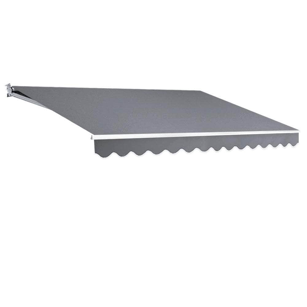 Retractable Folding Arm Awning Manual Sunshade Beige/Pearl Grey