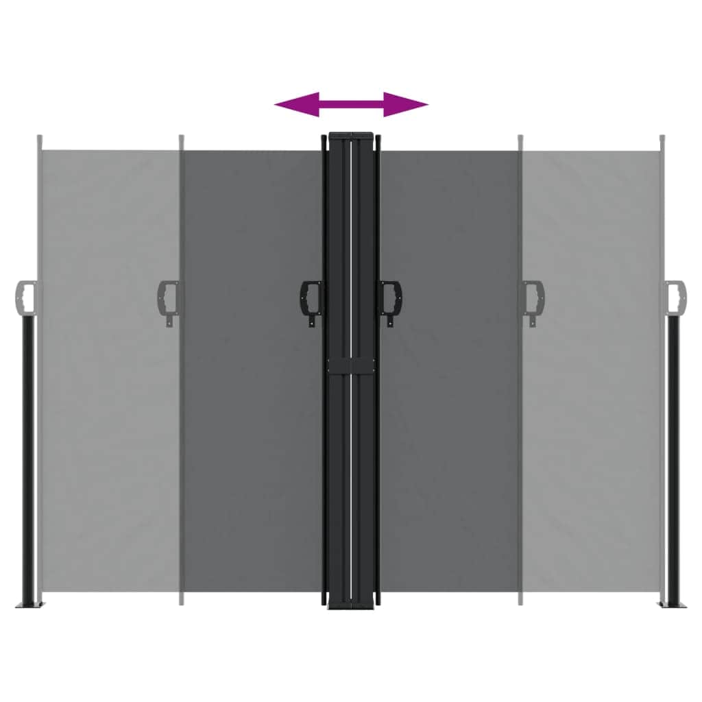 Retractable Side Awning Black