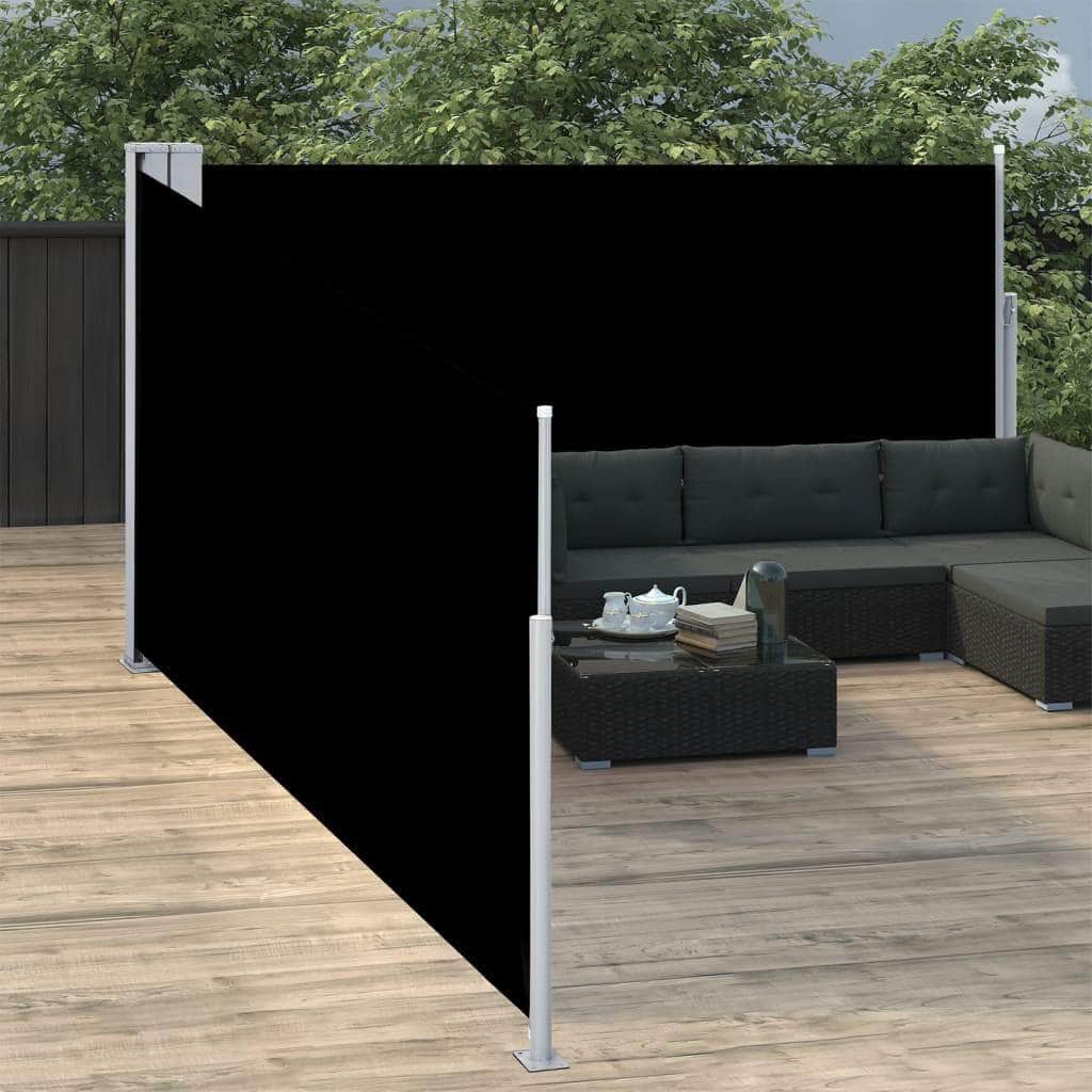 Retractable Side Awning Black