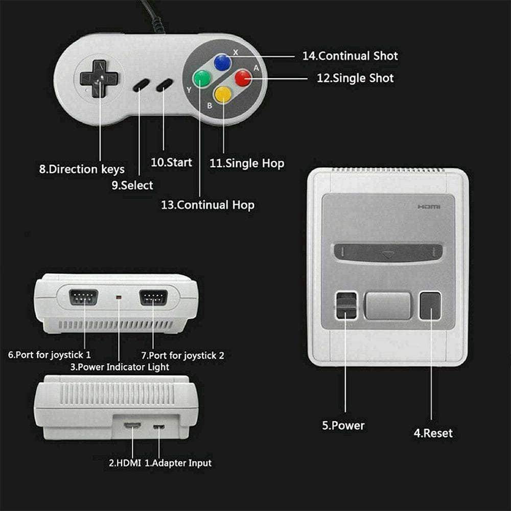 Retro Classic Mini Handheld Game Console 621 in 1