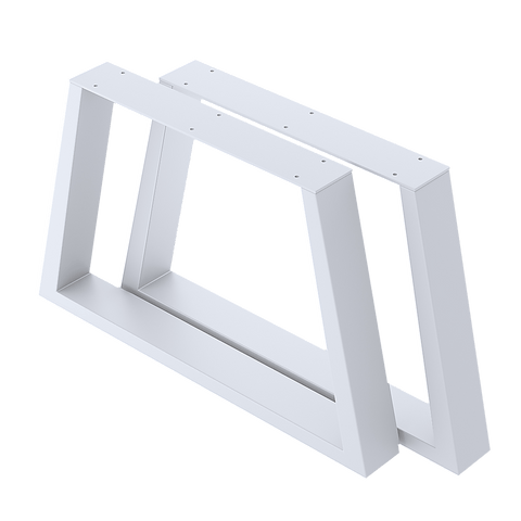 Trapezium-Shaped Table Bench Desk Legs Retro Industrial- White
