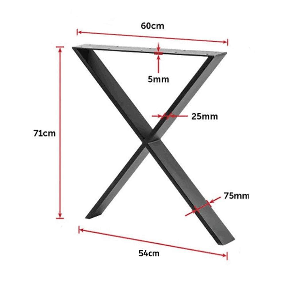 Retro Industrial X-Shaped Table Bench Legs