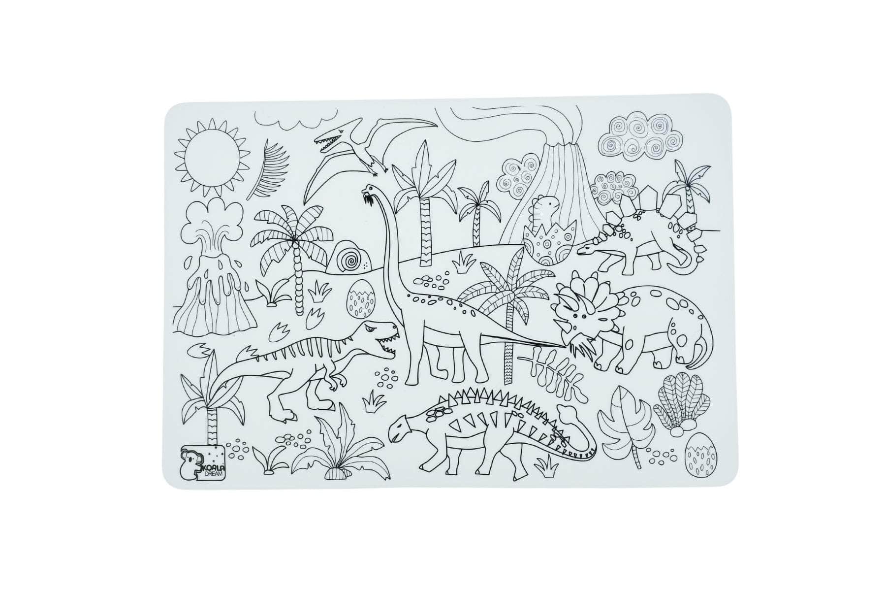 Reusable silicone drawing mat- dinosaurs