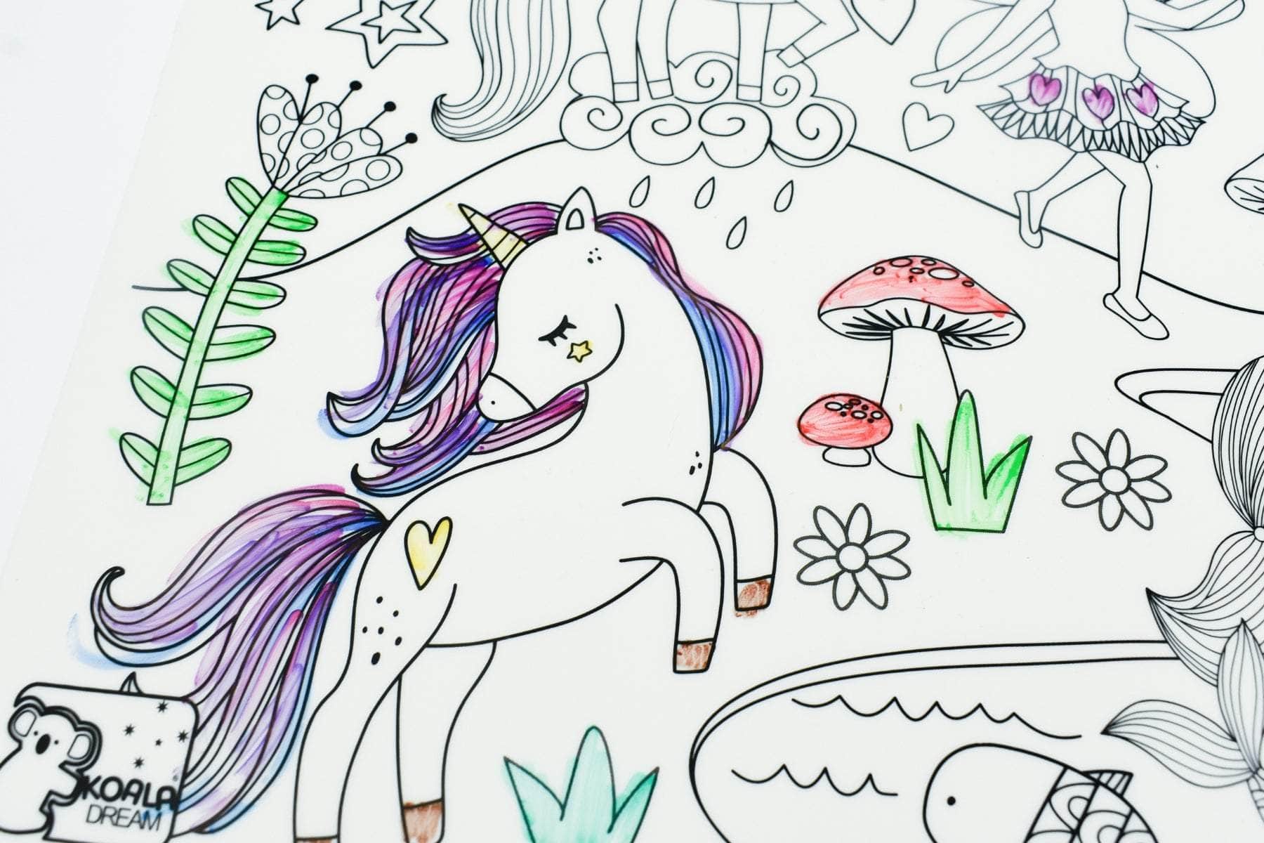 Reusable silicone drawing mat- enchanted kingdom