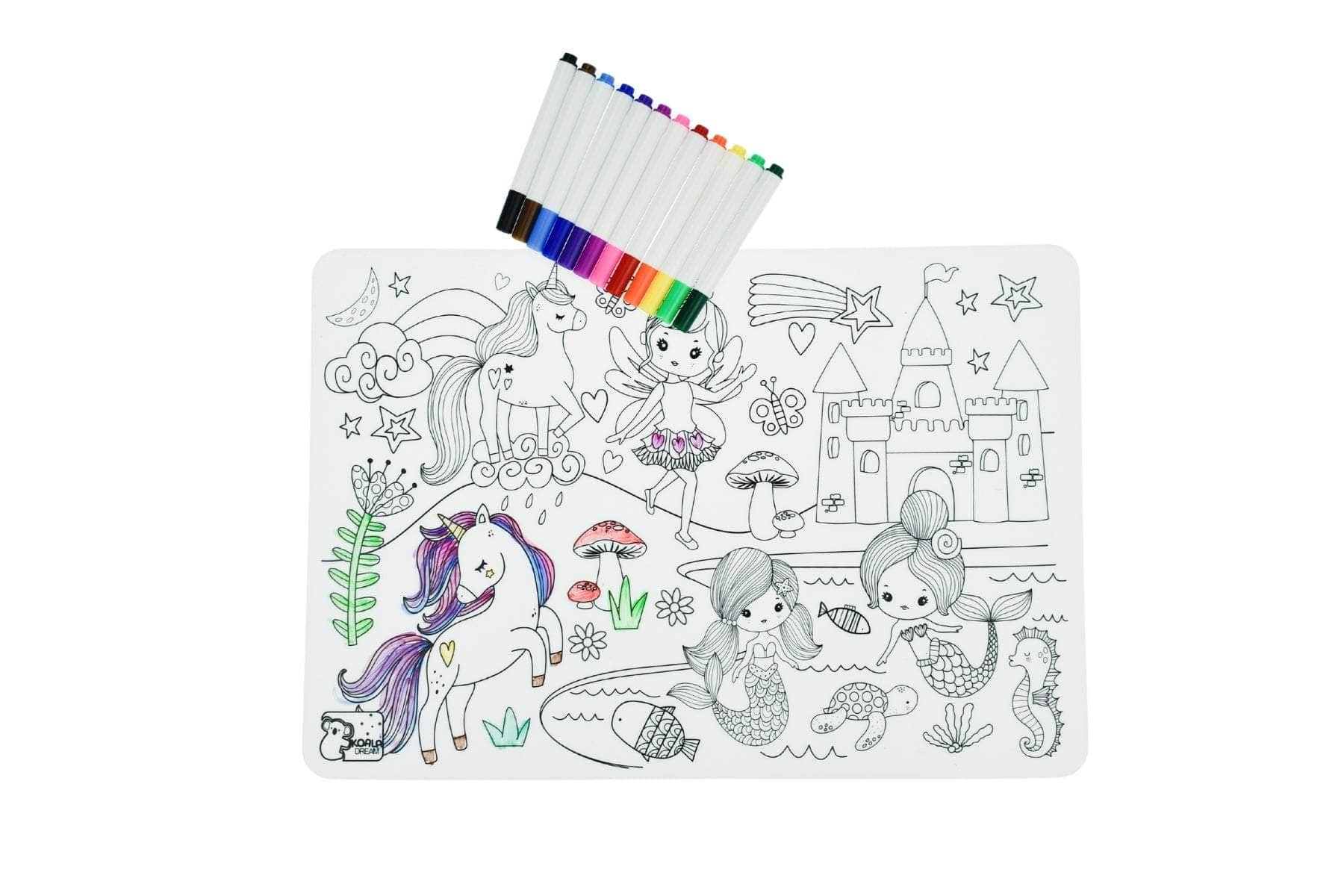 Reusable silicone drawing mat- enchanted kingdom