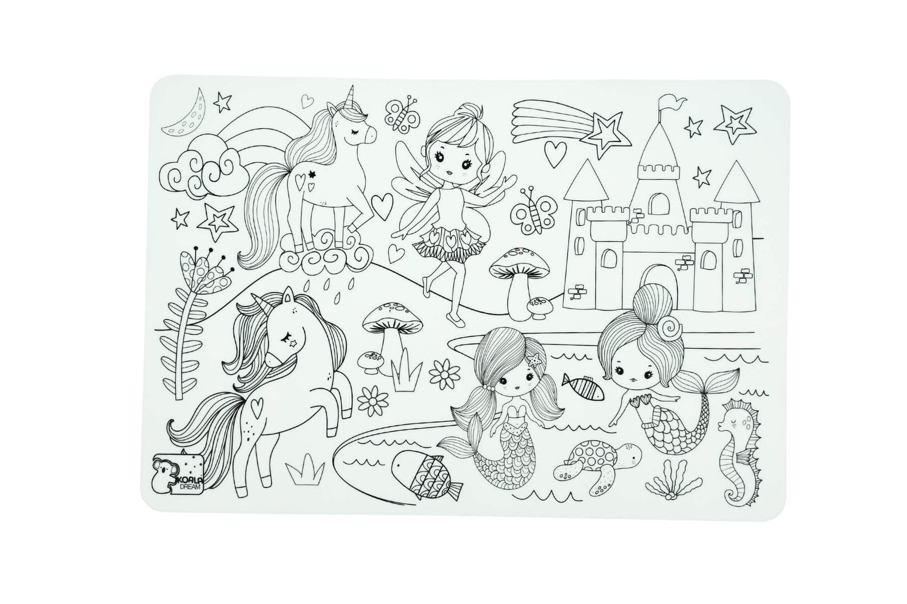 Reusable silicone drawing mat- enchanted kingdom