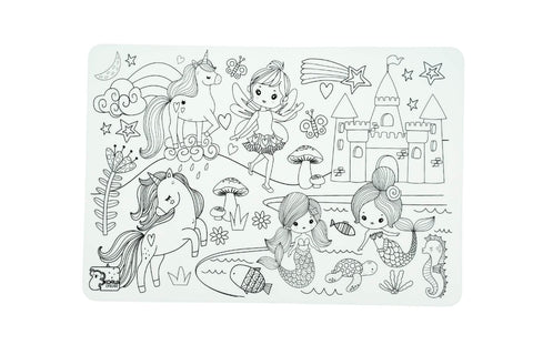 Reusable silicone drawing mat- enchanted kingdom