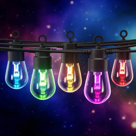 RGB Smart Festoon Lights Outdoor LED String Lights Waterproof WiFi APP