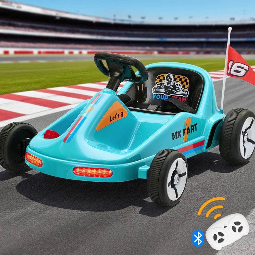 Ride on Car Electric Kart with Light Bluetooth Blue