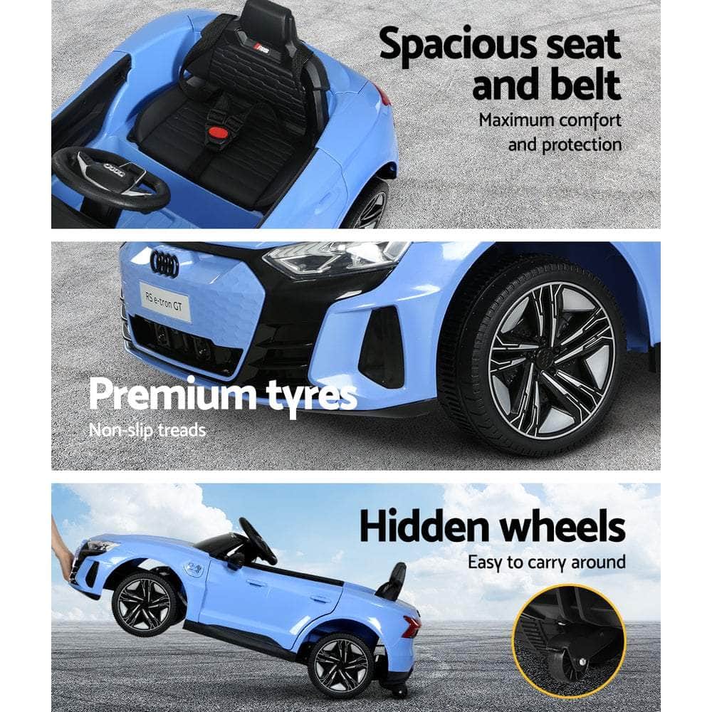 Ride On Car Electric Sports Toy Cars RS e-tron GT Licensed Blue 12V