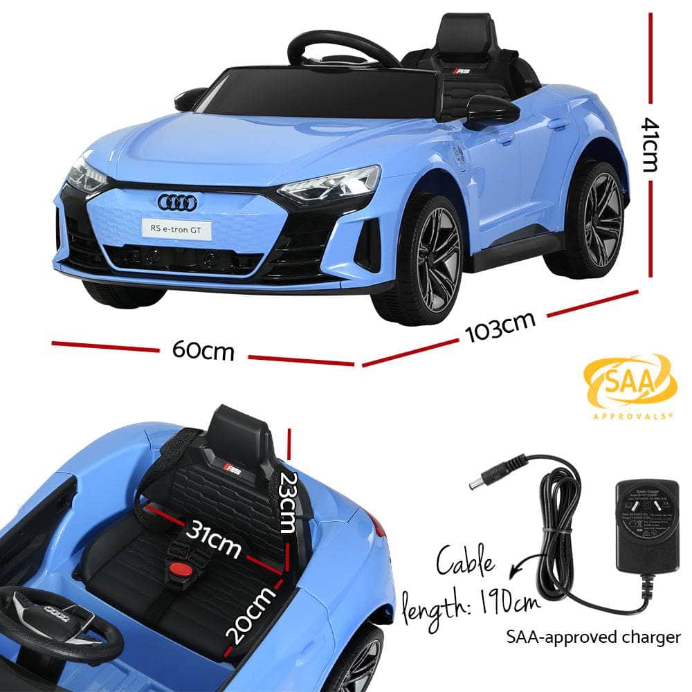 Ride On Car Electric Sports Toy Cars RS e-tron GT Licensed Blue 12V