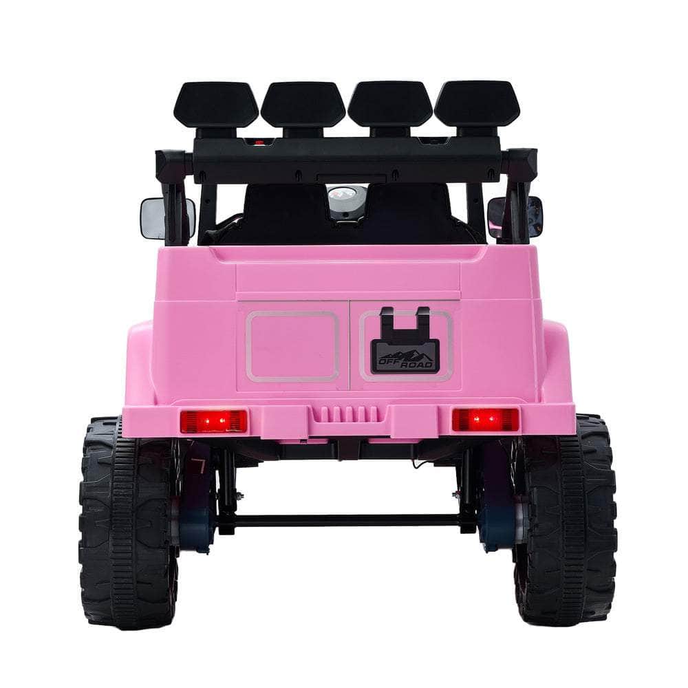 Ride-On Electric Jeep Car Bluetooth Pink Kids Toy Battery-Powered Vehicle