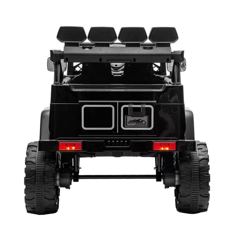 Ride-On Electric Jeep Car with Bluetooth Black Kids Battery Powered Toy