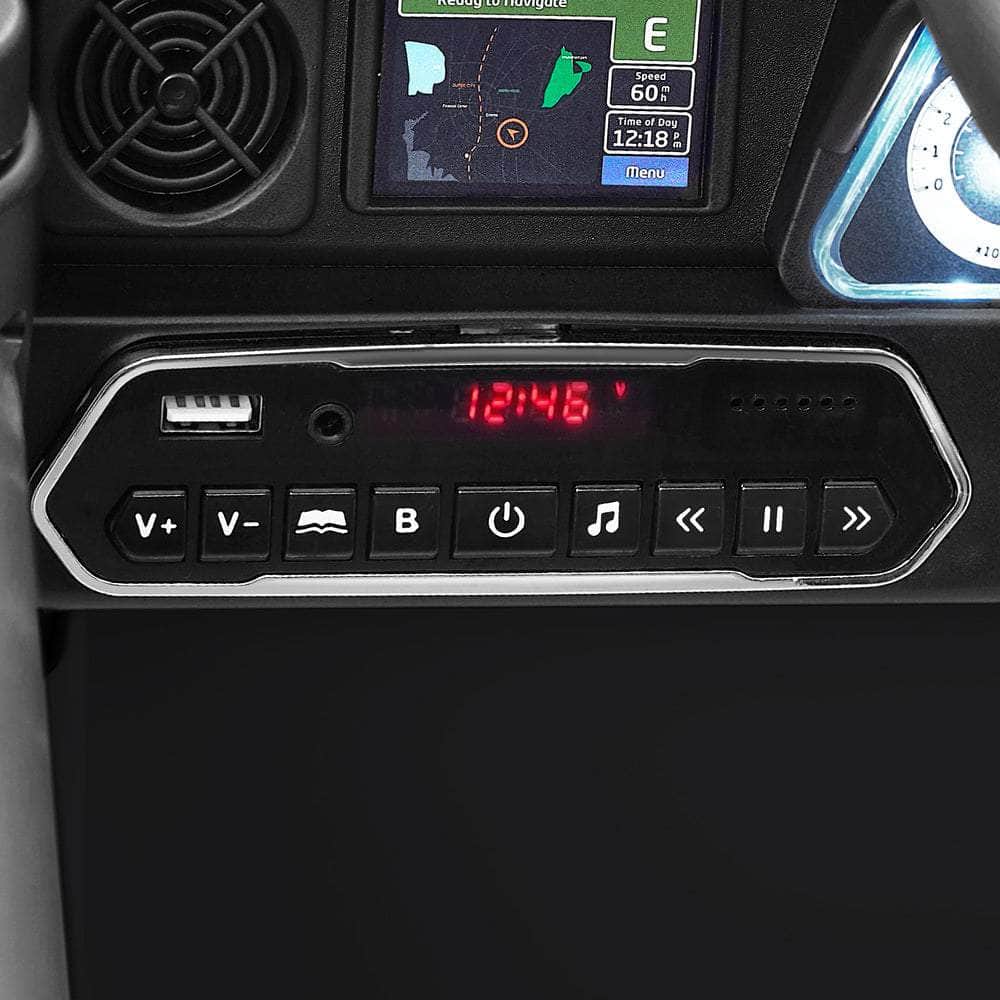 Ride-On Electric Jeep Car with Bluetooth Black Kids Battery Powered Toy