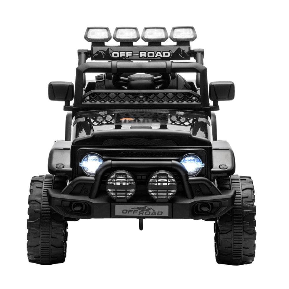 Ride-On Electric Jeep Car with Bluetooth Black Kids Battery Powered Toy