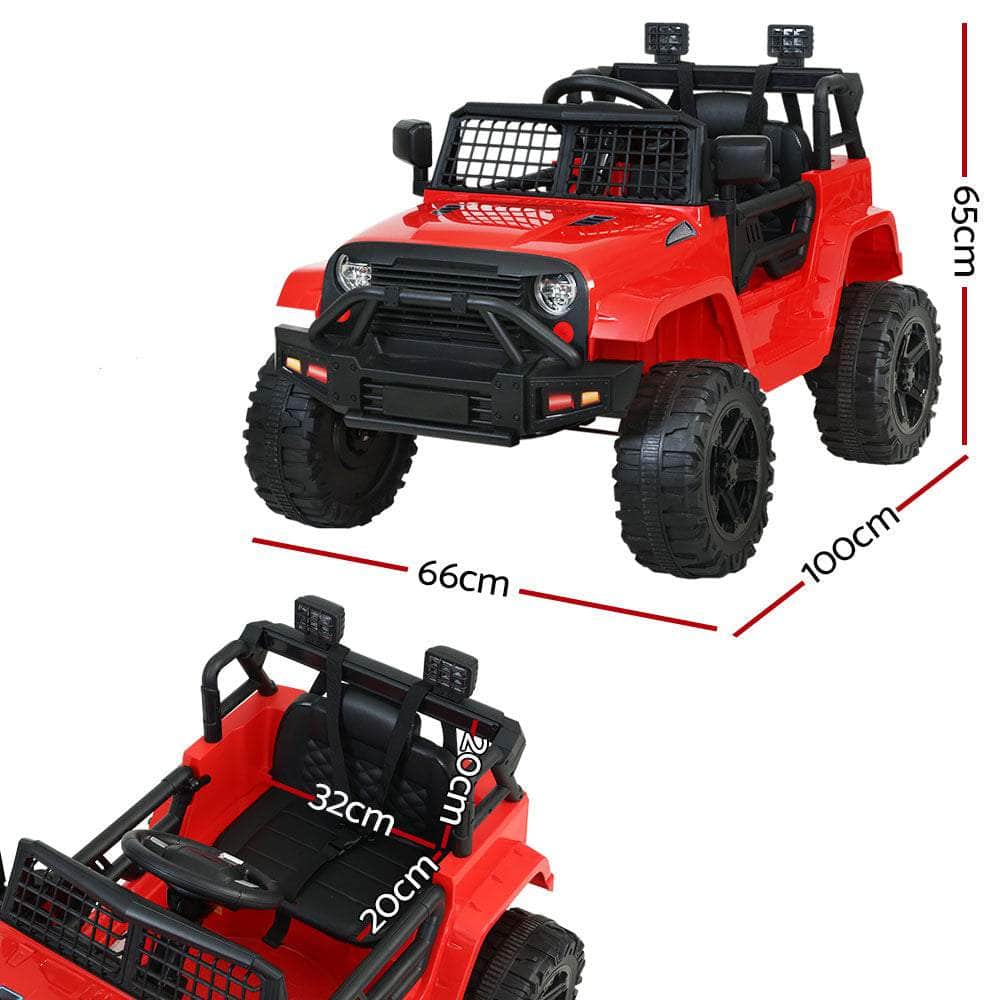 Rigo Kids Electric 12V Car Toys Jeep - Red