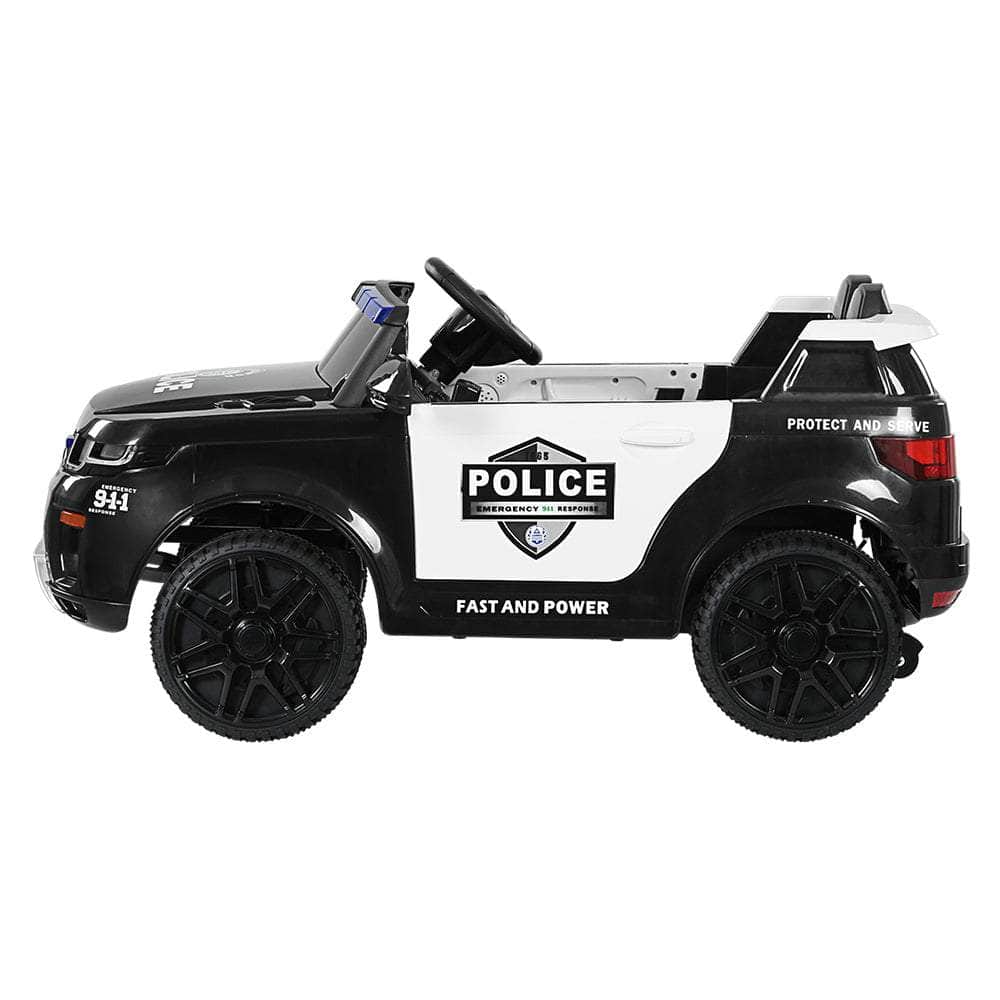Rigo Kids Electric Patrol Police Car, Remote, Black