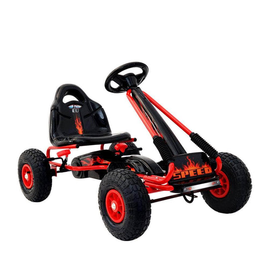 Pedal Go Kart Car Ride-On Toy Racing Bike Rubber Tyre