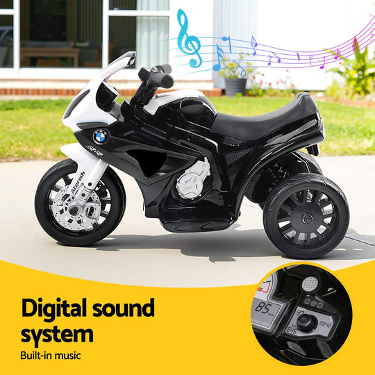 Kids Ride On Car Electric Ride On Cars Motorcycle Motorbike BMW Licensed S1000RR Black - Bikes & Scooters