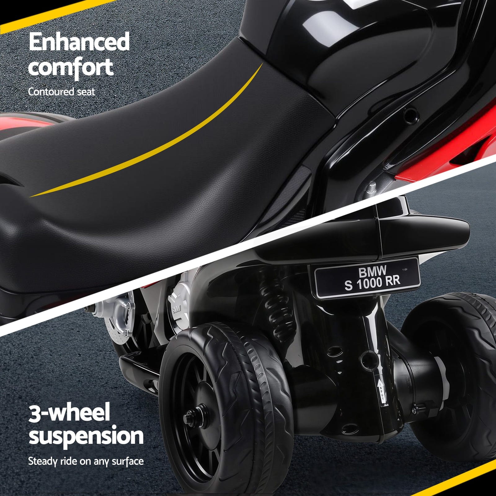 Kids BMW Police Ride On Motorcycle 6V Electric Motorbike Toy Red 3 Wheels | Bikes & Scooters