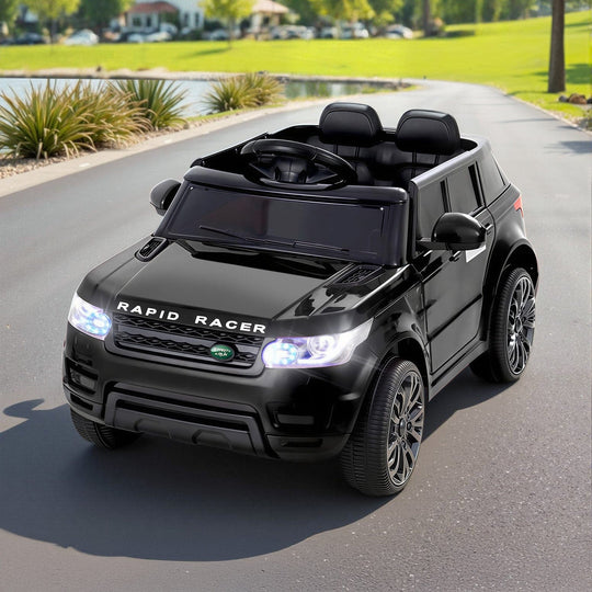 Rigo Ride On Car Kids Electric Ride On Cars SUV Remote 12V Black with Black colour