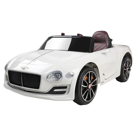 Kids Electric Ride On Car Bentley Licensed Exp12 Toy Cars Remote 12V White