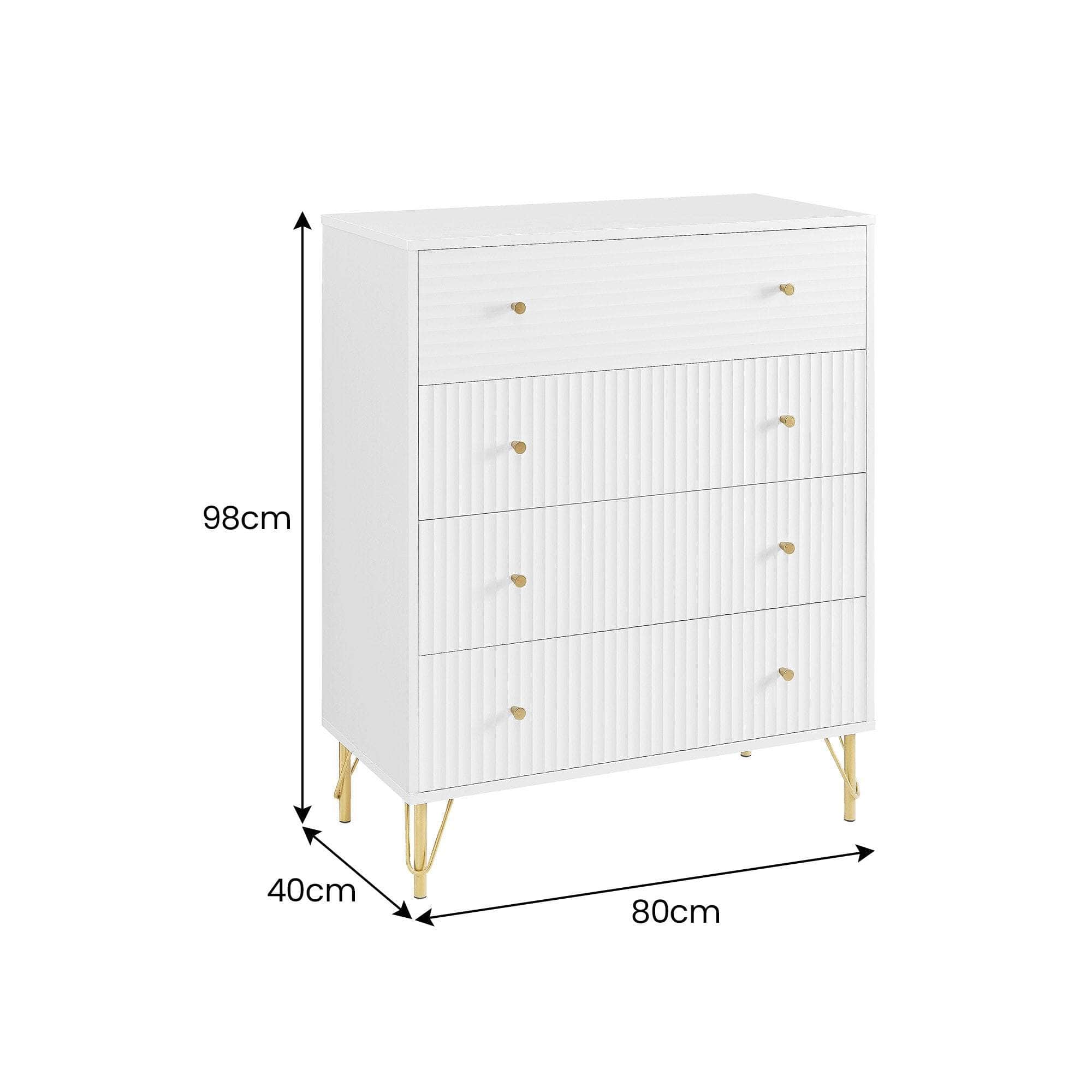 Rocco White Drawer Chest