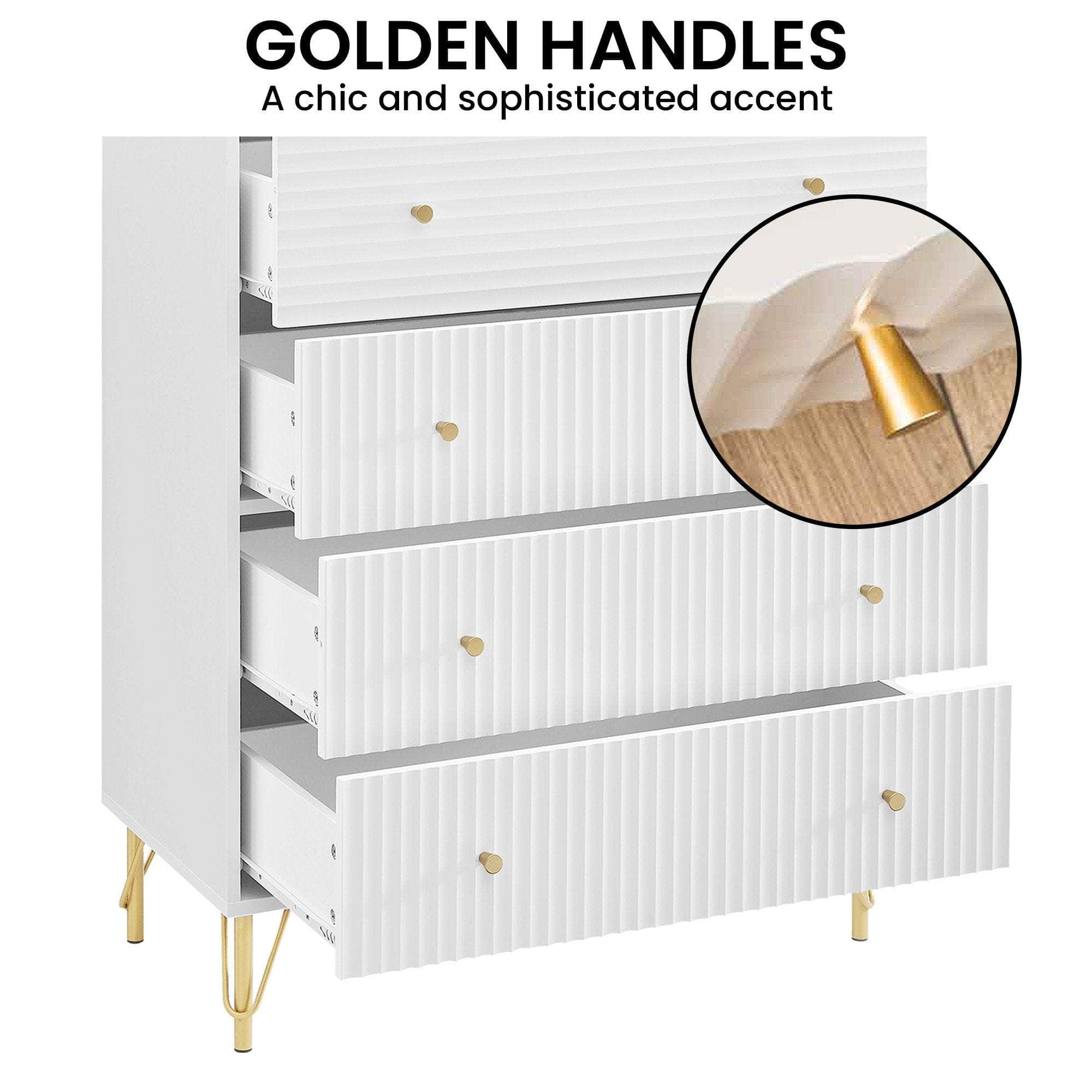 Rocco White Drawer Chest