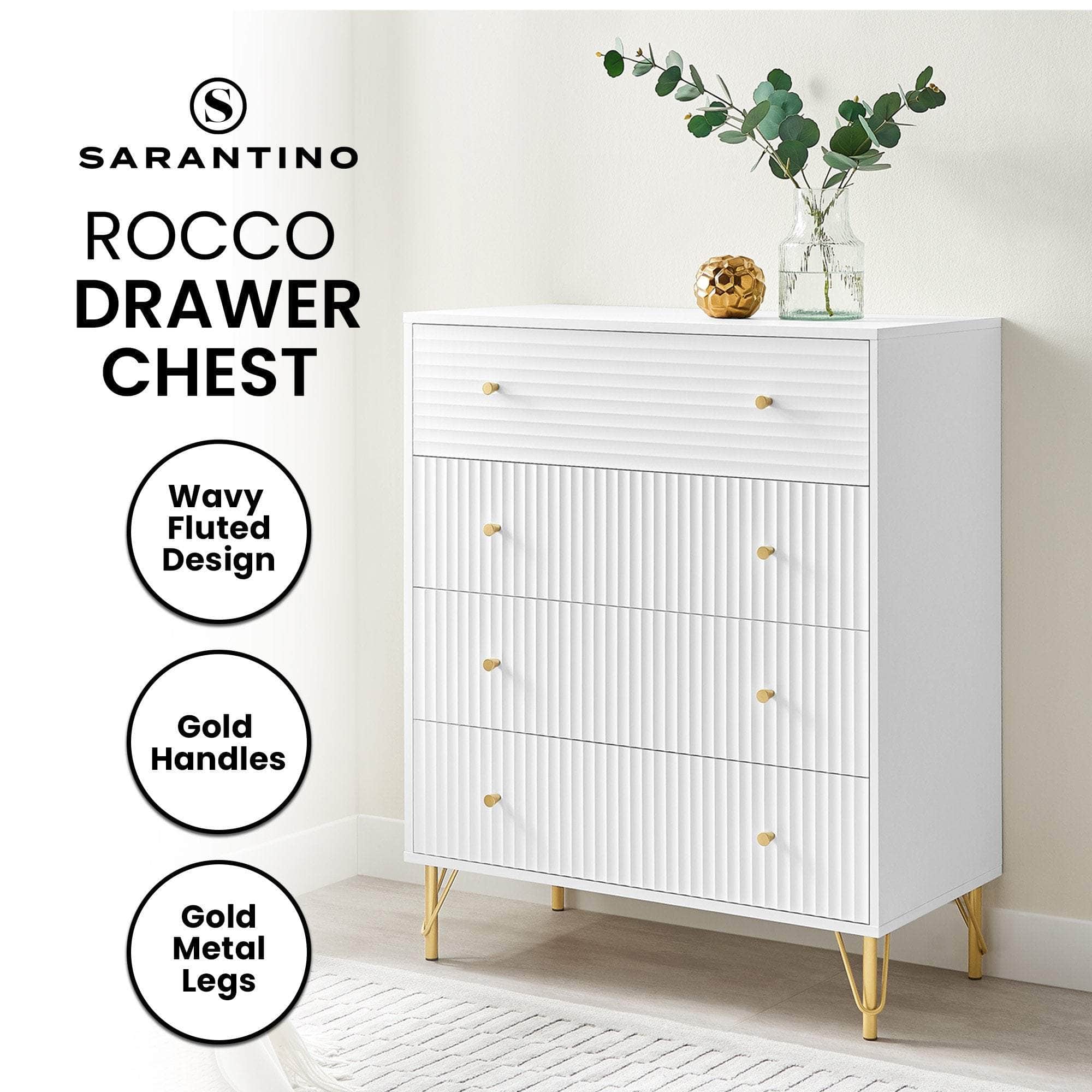 Rocco White Drawer Chest