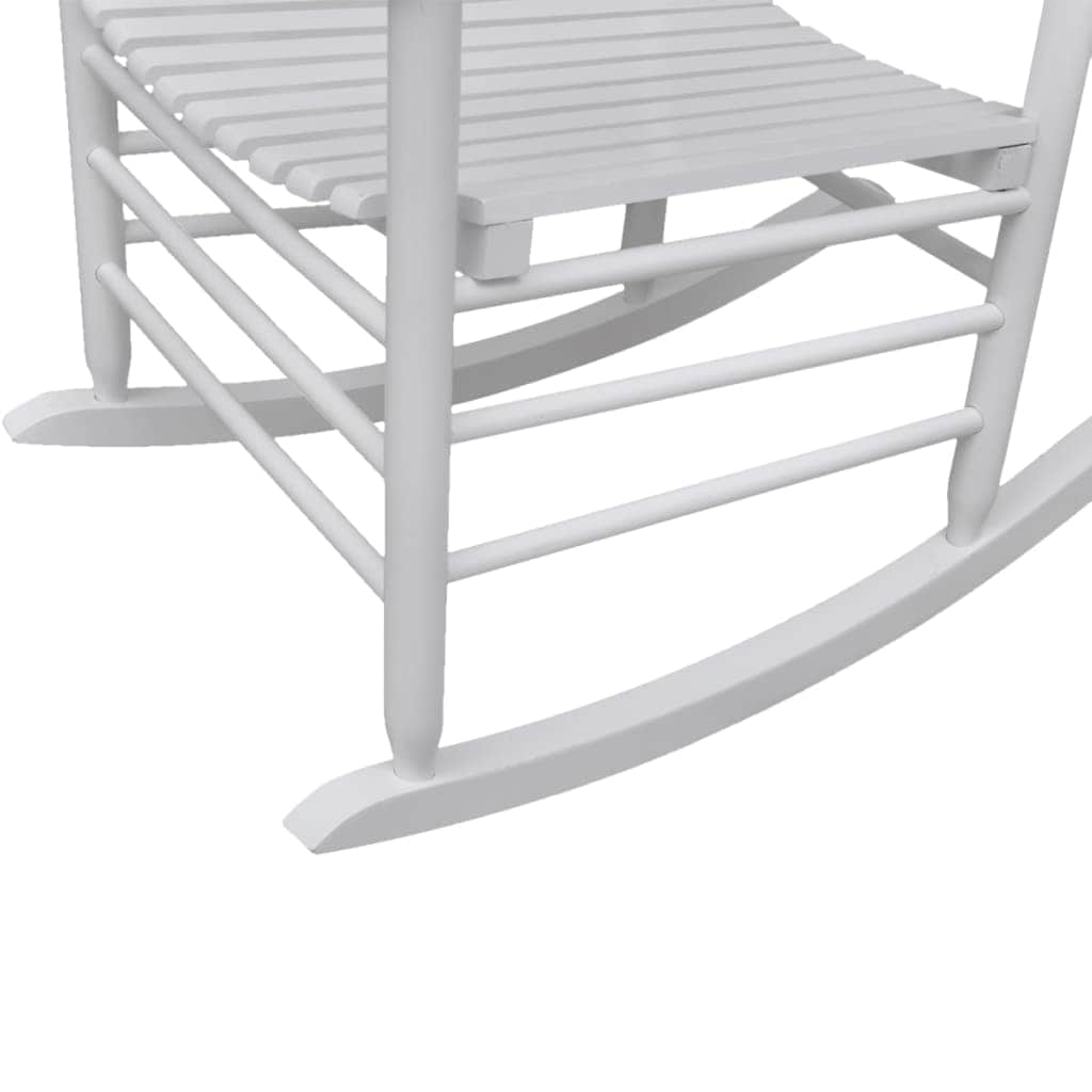 Rocking Chair with Curved Seat White Wood - Simple deals