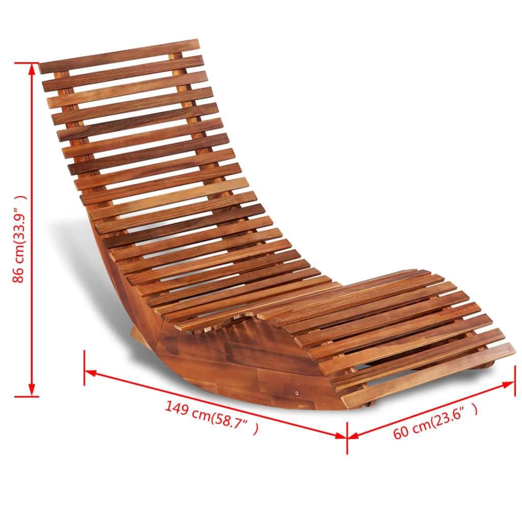 Rocking Sun Lounger Acacia Wood - Simple deals