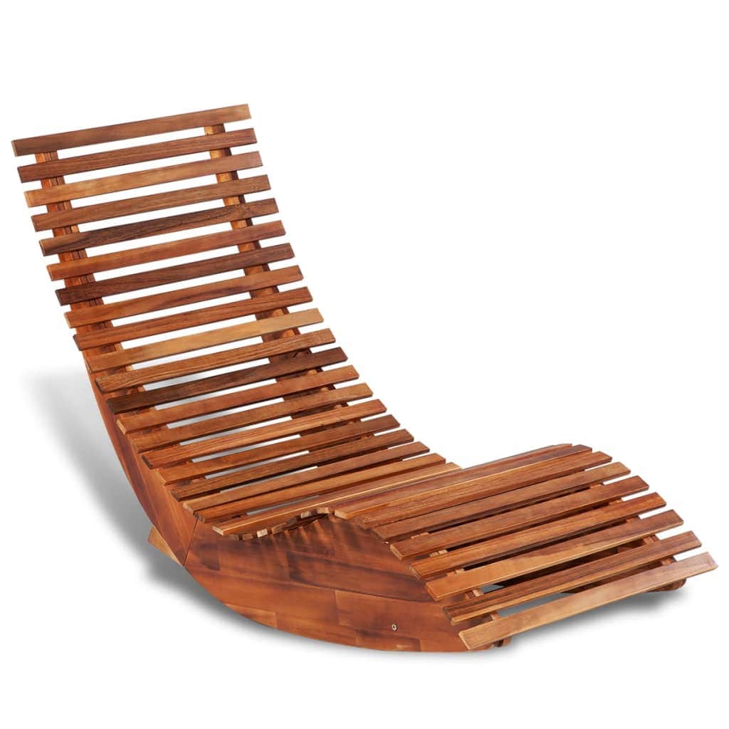 Rocking Sun Lounger Acacia Wood - Simple deals
