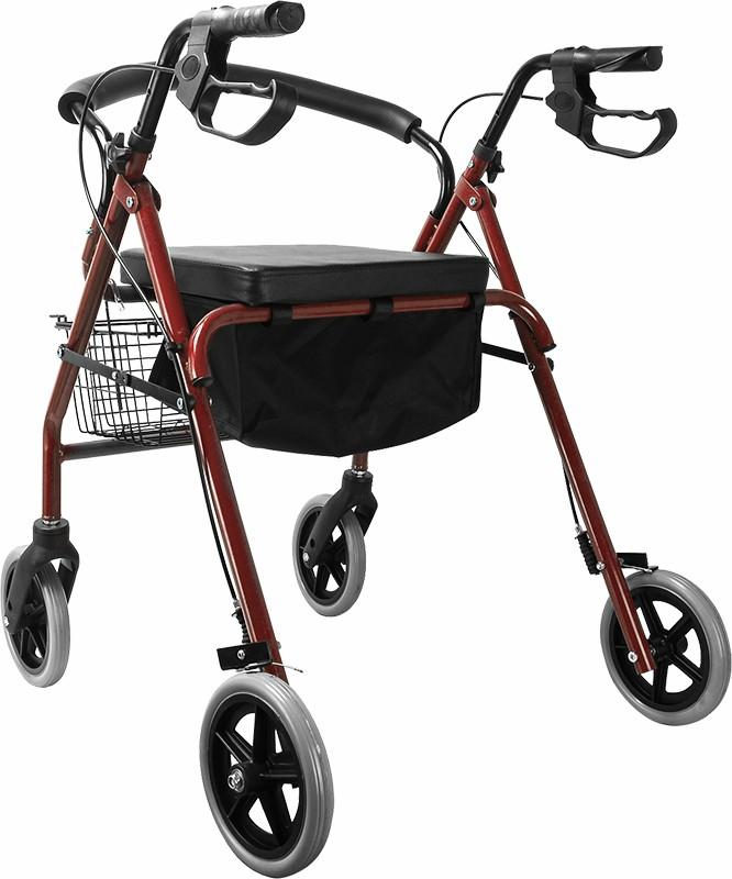 Rollator Walker Walking Frame With Wheels Red on Afterpay | ZipPay | LayBuy | Klarna