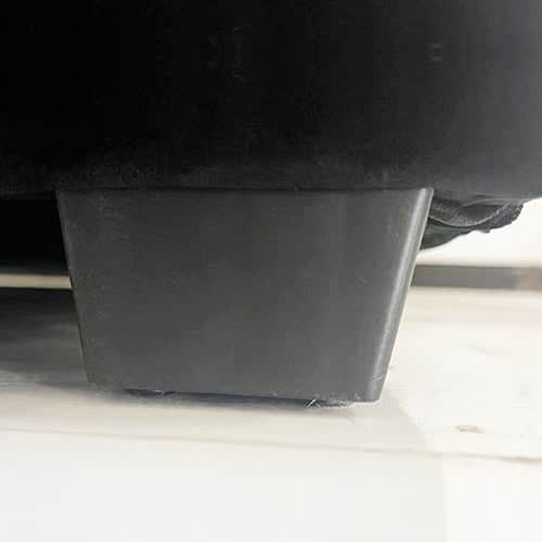 Roman Bed Frame Double Size Black Velvet Fabric With Gas Lift Plywood