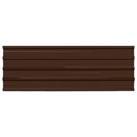 Roof Panels 12 pcs Galvanised Steel Brown