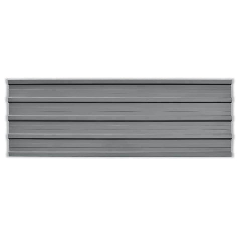 Roof Panels 12 pcs Galvanised Steel Grey