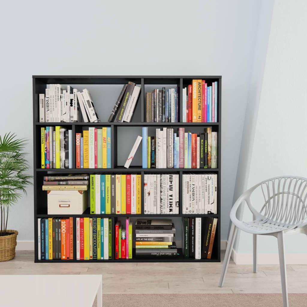 Room Divider/Book Cabinet Black  Chipboard