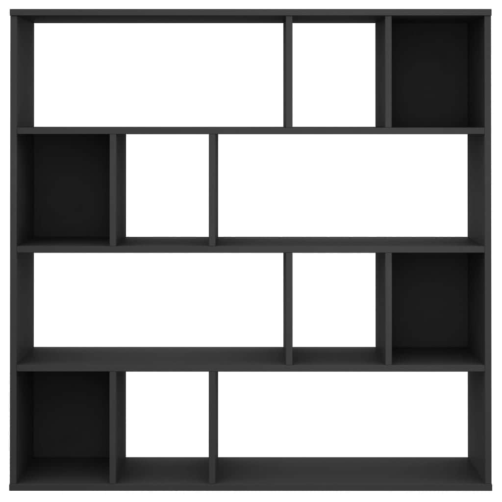 Room Divider/Book Cabinet Black  Chipboard