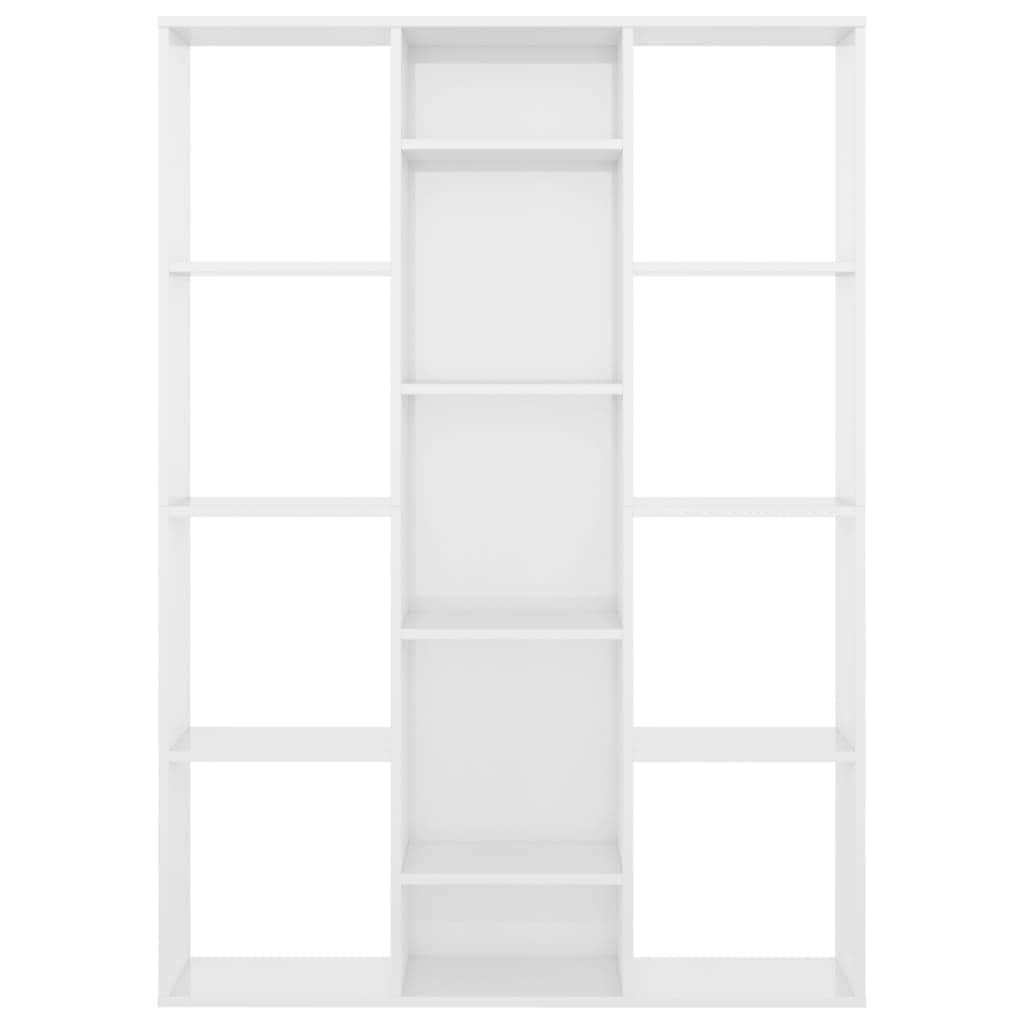 Room Divider/Book Cabinet High Gloss White Chipboard