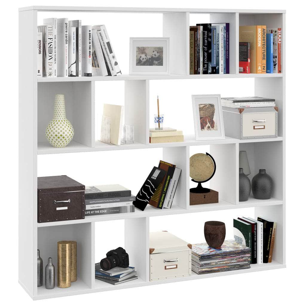 Room Divider/Book Cabinet White Chipboard
