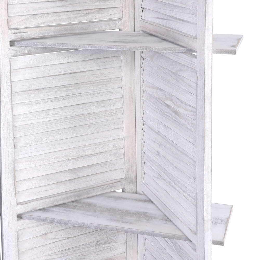 Room Divider Privacy Screen Foldable Partition Stand 4 Panel White