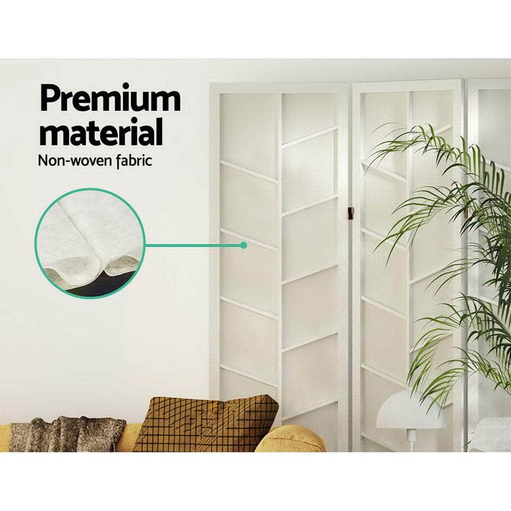 Room Divider Screen Privacy Wood Dividers Stand 3 Panel Archer White