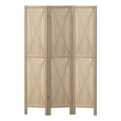 Room Divider Screen Privacy Wood Dividers Stand 3 Panel Brown
