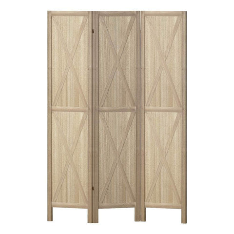 Room Divider Screen Privacy Wood Dividers Stand 3 Panel Brown