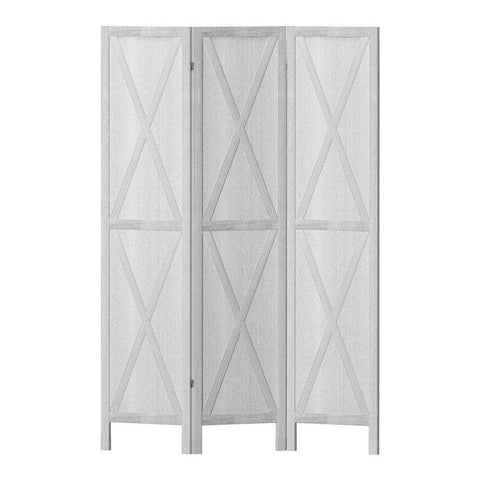 Room Divider Screen Privacy Wood Dividers Stand 3 Panel White
